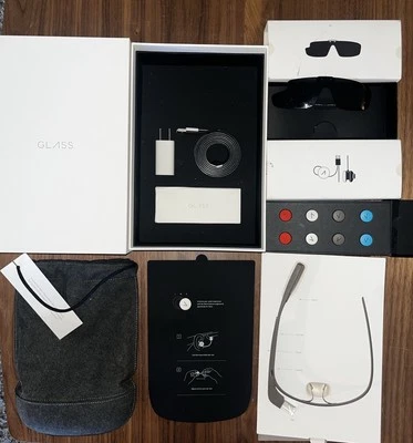 Google Glass Explorer Edition XE-C Shale KIT COMPLETO CON PARASOLES Foto 1 de 3