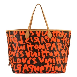 LOUIS VUITTON Monogram Graffiti Neverfull GM Tote Bag Orange M93702 90239401 - Picture 1 of 10