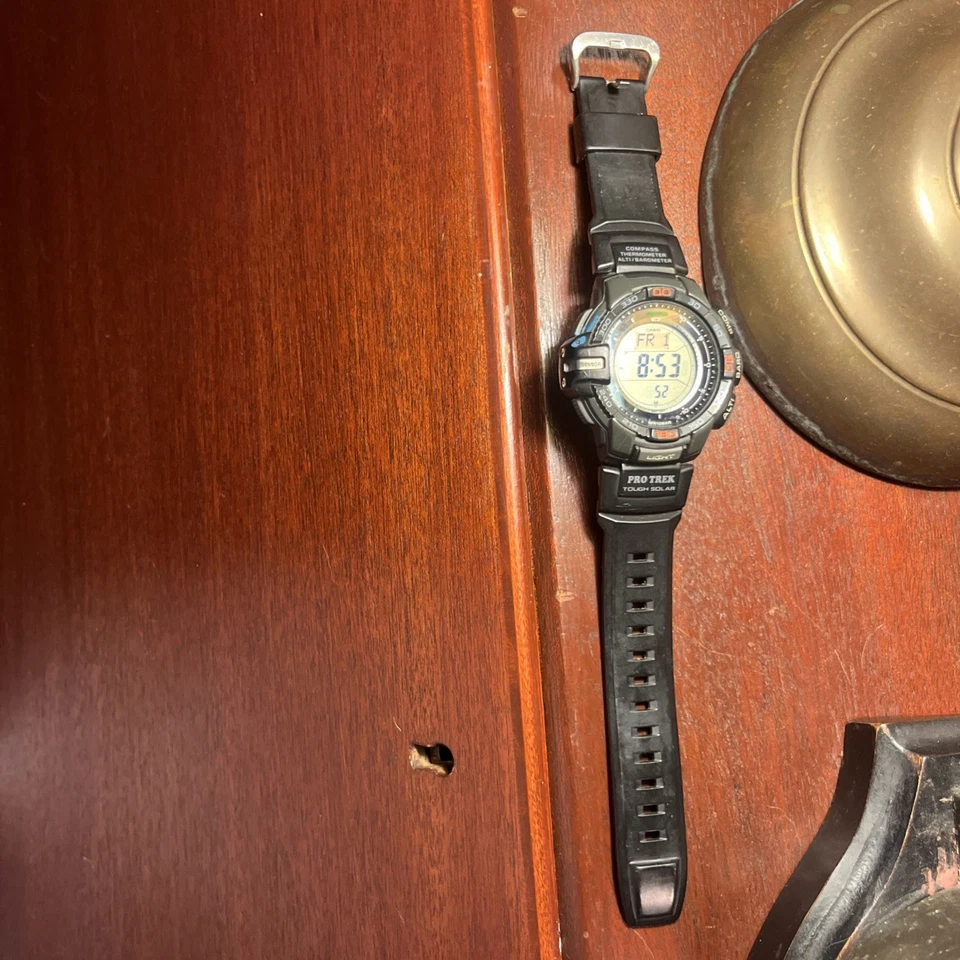 CASIO "ProTrek" (3415) PRG-270. Cronógrafo alarma. Brújula Resistente Solar Camping Senderismo Foto 1 de 3