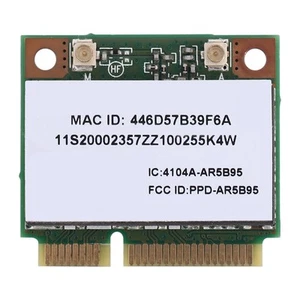 Atheros AR5B95 AR9285 Carte réseau sans fil 2.4G 150Mbps PCI-E semi-hauteur 6212 - Photo 1/7