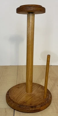 Toallero de papel de madera vintage de 13" de alto soporte de madera para cocina de campo Foto 1 de 4
