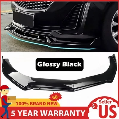 Kit de carrocería divisor alerón labial parachoques delantero para Cadillac XT4 5 00-24 negro brillante Foto 1 de 4