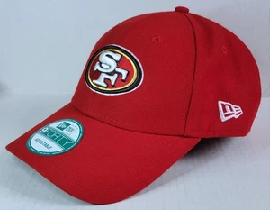 San Francisco 49ers New Era 9Forty Strap Back Cappellino Rosso Calcio NFL Logo Nuovo - Foto 1 di 12