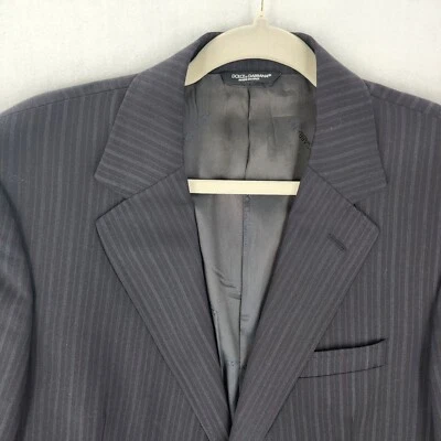 Dolce & Gabbana Mens Navy Blue Wool Blazer Italy 50, US 40 - Image 1 of 4