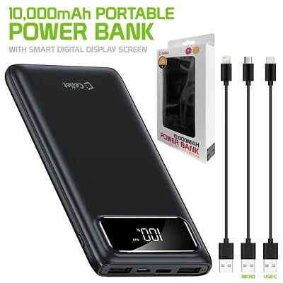 10,000 mAh Portable Power Bank with Smart Digital Display Screen / 10,000mAh - Image 1 of 4