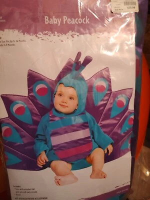 Baby Peacock Halloween Costume Size 9-24 months Complete Outfit - Image 1 of 3
