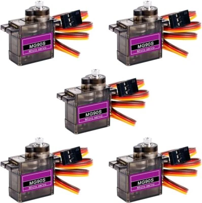 5Pcs MG90S 9g Digital Micro Servo Motor Metal Gear For RC 360 Degrees Car Racing - Image 1 of 4