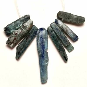 15g/8pcs Natural Kyanite Aura Polishing lemurian w/ Hole Reiki Healing 030 - Picture 1 of 5