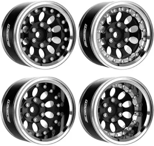 Ruote Beadlock Alluminio 1,9 Pollici Offset Regolabile per 1/10 TRX4 TRX6 Assiale SCX - Foto 1 di 7
