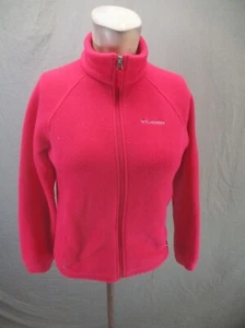 Columbia Size L (14-16) Girls Pink Full Zip Pocket Fleece Athletic Jacket 915 - Picture 1 of 10