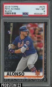 2019 Topps Black #475 Pete Alonso New York Mets RC Rookie /67 PSA 8 NM-MT