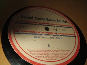 33RPM 16" AFRS #8 Duke Ellington - Date With Duke 5-12-45, Transcription weak V- - Picture 1 of 9