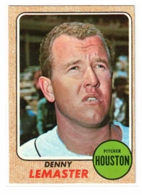 1968 Topps #491, Denny Lemaster, Houston Astros, NM-MT - Image 1 of 2