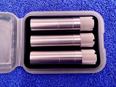 JUEGO DE 3 TUBOS OBTURADORES BRILEY INOX BERETTA OPTIMA HP CON ESTUCHE ARCILLAS DEPORTIVAS Foto 1 de 4