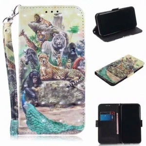 Leather 3D Painted Wallet Phone Case For iPhone 15 Pro Max 11 XR XS 6 7 8 SE - Picture 1 of 17