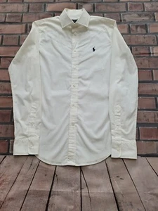 WOMENS "OFF WHITE CREAMY" GENUINE RALPH LAUREN COTTON FITTED SHIRT SIZE 6 - Picture 1 of 5