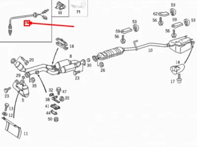 NUEVO SONDA LAMBDA TRASERA IZQUIERDA MERCEDES-BENZ CLK C208 A0015401217 OEM Foto 1 de 3
