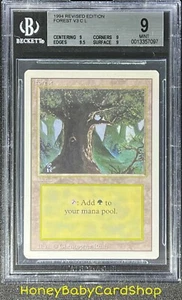 MTG 3rd Edition Revised 1994 Forest (C) BGS 9.0Q+ (Quad+) Mint Old School 93/94 - Picture 1 of 6