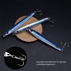 3x 9cm Sea Fishing Minnow Mackerel Pike Spinners Lures Simulation Metal New - Picture 1 of 5
