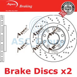 2x Apec Braking 320mm Cross Drilled Replacement Brake Discs (Pair) DSK2971 - Picture 1 of 1