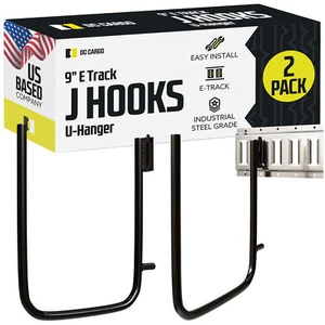 DC Cargo E-Track J Hook, 9", 2-pack - Picture 1 of 7