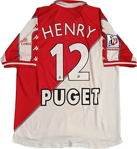 maglia calcio vintage AS MONACO maillot Henry 1998 1999 Kappa Fedcom Puget - Foto 1 di 12