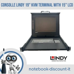 LINDY 21610 KVM Konsole für 19" Rack mit 15" LCD Keyboard & Touchpad PS/2 und USB - Bild 1 von 8