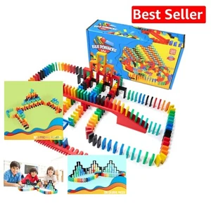 Family Fun with Pro-Domino Kit: 200 Dominoes for Building & Chain Reactions - Picture 1 of 8