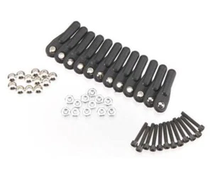 NEW Dubro 2-56 Swivel Ball Link with Black Hardware (12) For Airplanes 860 - Picture 1 of 1