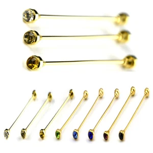 Herren Business Hemd Kragen Pin Herren Gold Krawattenklammer Stab Brosche Schmuck Geschenk - Bild 1 von 18