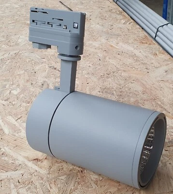 HEITRONIC LED 3-Phasen-Stromschienenstrahler 35 Watt warmweiß silber grau 3500 Lumen