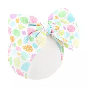 7" Easter Baby Girl Bows Egg Headband Easter Hair Bows Large Easter Baby Headban - Picture 1 of 12