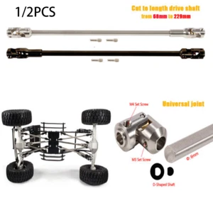 Steel Cut to Length Drive shaft 68-229mm for 1/10 RC Crawler LCG Capra SCX10 Pro - Picture 1 of 23