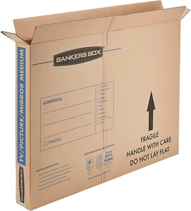 Smoothmove Tv/Picture/Mirror Moving Box, Medium, 37 X 4 X 27 Inches, 4 Pack - Picture 1 of 9