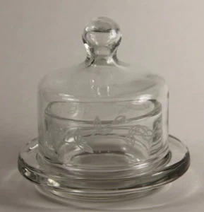 Princess House Heritage Baby Cakes Rnd Covered Individual Butter Dish Vines - Picture 1 of 3