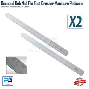 Diamond Deb Cómoda de pies Puntera Pie Lima de uñas Manicura Pedicura Cuidado de la piel Juego de 2 - Imagen 1 de 11