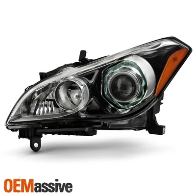 For 2011-2013 Infiniti M37 M56 HID w/o AFS Projector Black Headlight Driver Left - Изображение 1 из 4