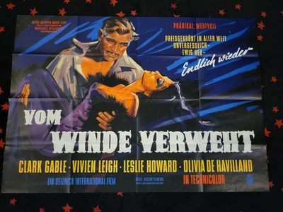 vom Winde verweht - Kinoplakat A0-  MGM - Clark Gable Vivien Leigh QUERFORMAT A0 - Bild 1 von 4