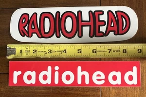 Radiohead Set Of (2) Bumper STICKERS RARE 90s METAL Rock Band NEW - Picture 1 of 1