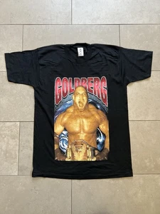Vintage 90s Goldberg WCW WWF Rap Tee Style Double Sided Wrestling Shirt L RARE - Picture 1 of 17