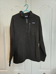 Pullover polar Patagonia con cremallera en cuarto de cuarto - negro - XLarge para hombre ** Co. logotipo en la parte posterior - Imagen 1 de 5
