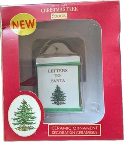 SPODE Keramik Weihnachtsbaum - Buchstaben an Weihnachtsmann Ornament - Bild 1 von 3