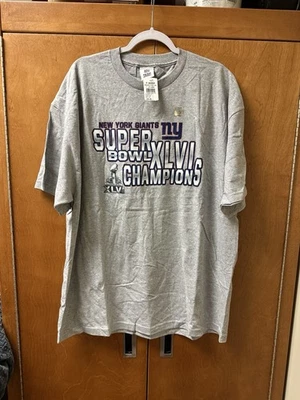 New York Giants Super Bowl XLVI 2012 Champions Men's T-Shirt XXL NFL New w/ Tags - Image 1 of 4