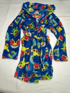 Boy's Pokemon Plush Bath Robe w/ Belt Size M (8) Flame Resistant EUC (UU36) - Picture 1 of 12