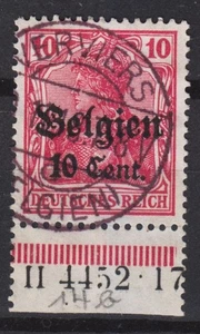GERMANY WWI OCCUPATION BELGIUM Mi.# 14b HAN VERY FINE USED Michel cat.val. 100€ - Picture 1 of 1
