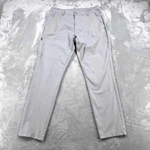 Pantalones chinos BYLT Everyday para hombre 34 gris calce recto elástico rendimiento - Imagen 1 de 13