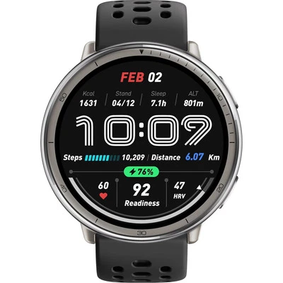 Smartwatch Amazfit Active 2 Round black sport silicone - Immagine 1 di 3