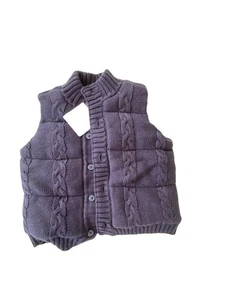 Janie & Jack Chaleco Abrigo Cálido Niños Nuevo Con Etiquetas Azul Marino 12-18 Meses - Imagen 1 de 5