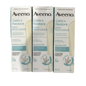 3x Aveeno Calm + Restore Daily Moisturizer SPF30 1.7fl oz. (48ml) EXP 9/25 - Picture 1 of 2