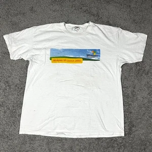 Camiseta De Colección 2001 Anvil Microsoft Windows XP Lanzamiento Promo Tech Para Hombre XL Blanca - Imagen 1 de 8
